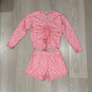 VENUS Coral Textured Top and Shorts Set